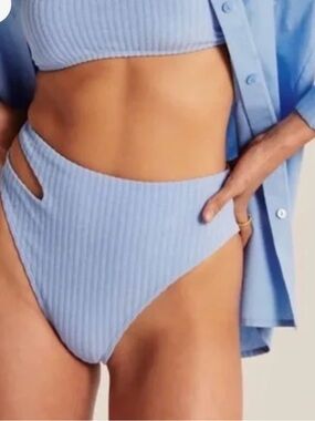 Abercrombie & Fitch Terry Cloth High-Waist Bikini Bottom